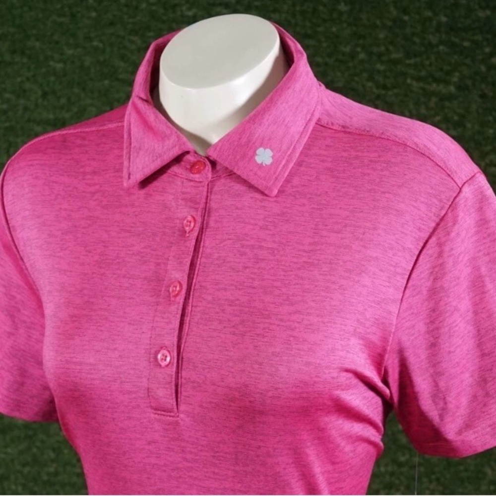 WOMEN’S SMALL BLACK CLOVER PREMIER POLO LIVE LUCKY GOLF POLO PINK
